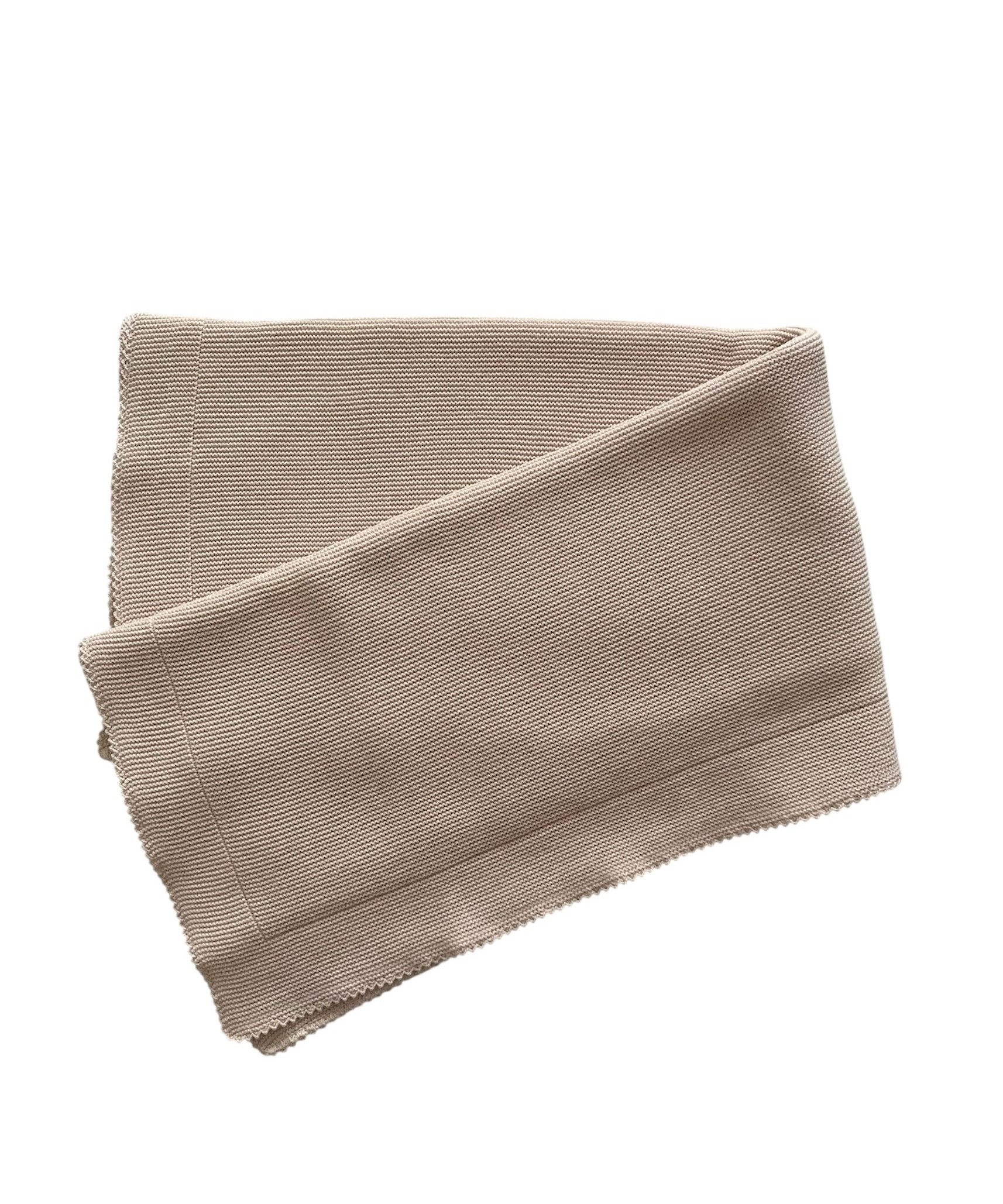 Strickdecke in 802 beige aus 100% feinster Baumwolle