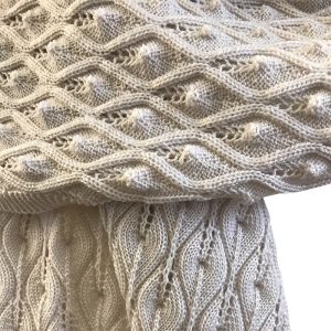 Schal 60x190cm Beige-mélange aus 100% feinster Merinowolle – Bild 2