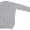 Pullover in Hellgrau-méliert aus 100% feinster Merinowolle